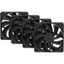 120 mm korpusa ventilatoru 4 paka HYTE FA12 melns, PWM atbalsts, standarta 120mm montāža