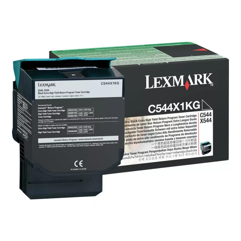 Lexmark C544X1KG - Melna tinte - priekš C544dn, C544dtn, C544dw, C544n, X544dn, X544dn RCS, X544dtn, X544dw, X544n