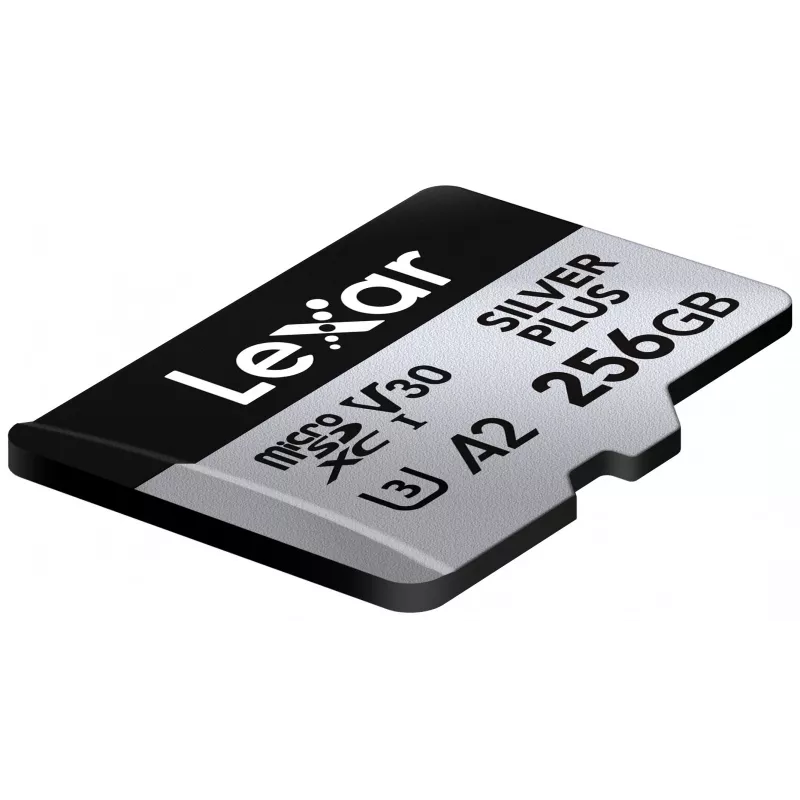 Atmiņas karte microSD 256GB C10 A2 U3 V30 205/150MB/s Silver Plus