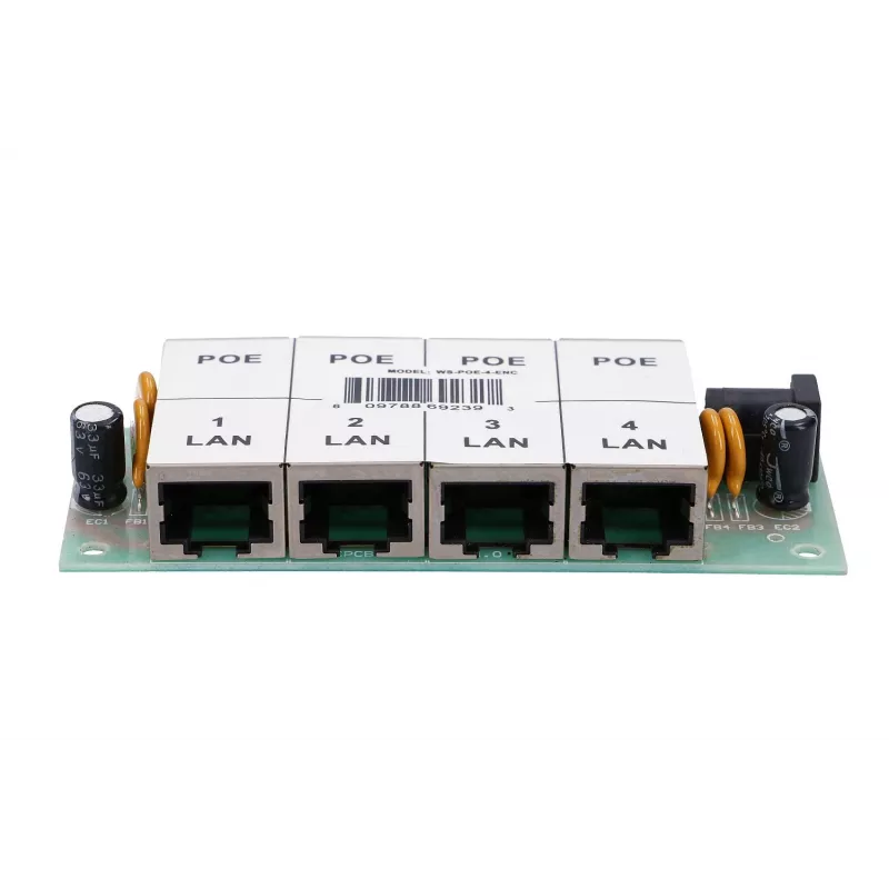 PoE injektors Extralink 4-portu 4x 100Mb/s RJ45, Fast Ethernet, 48 V, bez korpusa