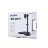 Monitora galda statīvs GEMBIRD MS-D1ST-04 13–32 collu ekrāniem, regulējams augstums un slīpums, VESA 75x75–100x100, līdz 8 kg