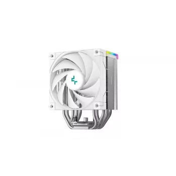 Gaisa dzesētājs DeepCool AK500S Digital SE — 5 siltuma caurules, 120 mm FDB ventilators, PWM, multi-LED, balts, atbalsta Intel LGA1150 un AMD ligzdas