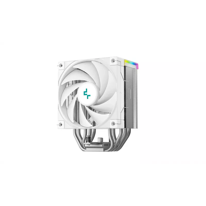 Gaisa dzesētājs DeepCool AK500S Digital SE — 5 siltuma caurules, 120 mm FDB ventilators, PWM, multi-LED, balts, atbalsta Intel LGA1150 un AMD ligzdas