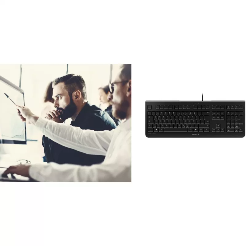 CHERRY KC 1000 tastatūra birojam USB QWERTY spāņu melna