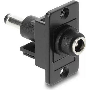 Paneļa montāžas līdzstrāvas mucveida adapteris DELOCK 5.5x2.5 mm uz 5.5x2.1 mm, modelis 91120