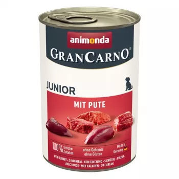 ANIMONDA GranCarno Junior ar tītaru - mitrā suņu barība - 400g