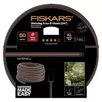 Dārza šļūtene Fiskars 1027111 50 m virszemes melna sarkana