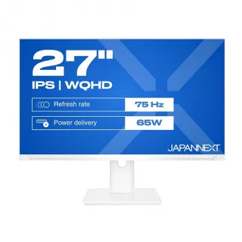 JAPANNEXT WQHD monitors 68,6 cm (27) 2560x1440 pikseļi, IPS panelis, 8 ms, 75 Hz, AMD FreeSync, HDMI, DisplayPort (JN-IPS270WQHD75F-C65W-HSP-W)
