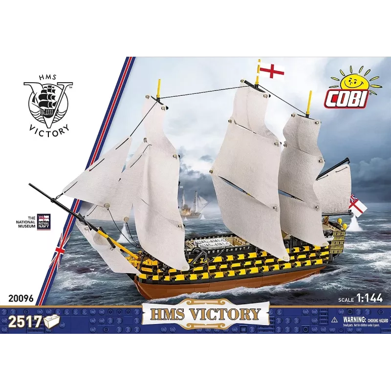 Būvkomplekts Cobi HMS Victory — 2517 detaļas, detalizēts vēsturiskas burinieka modelis