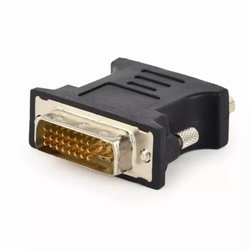 Kabeļu savienotāju adapteris DVI-A VGA 15-pin Gembird A-DVI-VGA-BK