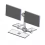 Pie sienas stiprināms stabs ar dubultām montāžas svirām, ergonomic solutions, modelis EET063-02