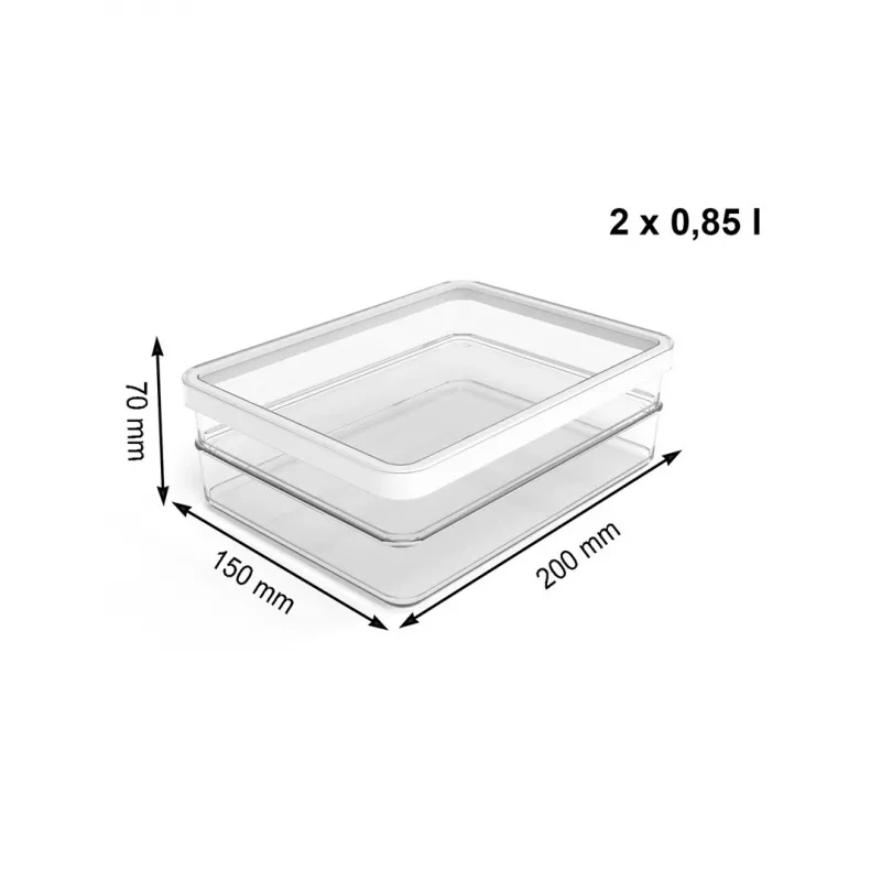 ROTHO Rondo Loft - pārtikas uzglabāšanas trauks - 2 x 0,85l