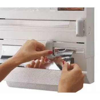 Pie sienas stiprināms papīra dvieļu turētājs Leifheit 25723 — balts, vienam rullim