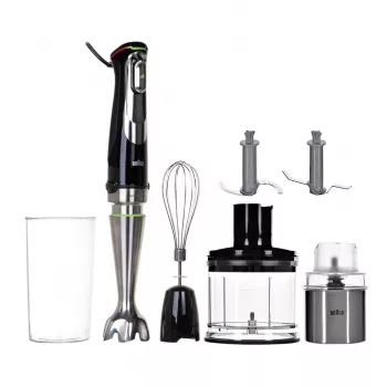Braun MultiQuick 9 MQ9138XI 0,6 L iegremdējamais blenderis 1200 W Melns, Nerūsējošais tērauds