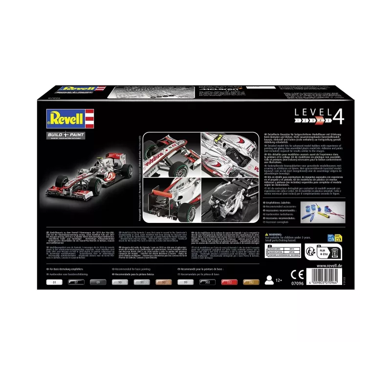 REVELL plastmasas modelis McLaren Mercedes MP4-25 Lewis Hamilton — 1:24 mēroga komplekts