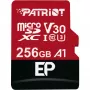MicroSDXC atmiņas karte PATRIOT PEF256GEP31MCX 256 GB Class 10 U3 V30 Lasīšanas ātrums 100 MB/s Rakstīšanas ātrums 80 MB/s ar SD adapteri