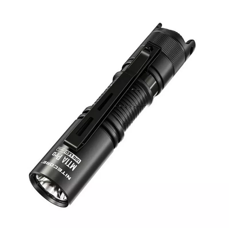 Rokas lukturis Nitecore MT1A Pro — LED 50 lm, uzlādējams caur USB, 1100 mAh, alumīnijs, ūdensizturīgs, triecienizturīgs, melns