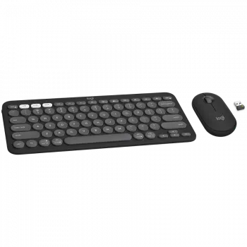Logitech Pebble 2 Combo tastatūra ar peli iekļautu RF bezvadu + Bluetooth QWERTY dāņu - somu - norvēģu - zviedru grafīta (920-012257)