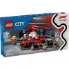 LEGO City F1 boksu pieturas komplekts 60443 — Ferrari F1 auto, 322 detaļas, 5 minifigūras, vecums 6+
