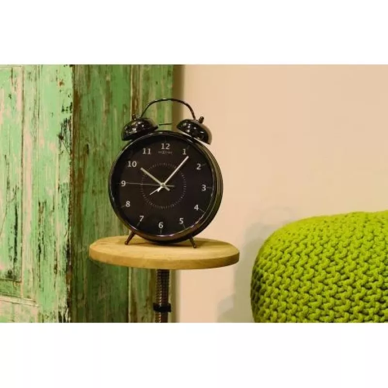 NeXtime klok 5113zw Wake Up Alarm, 23x30, melns/tirkīza