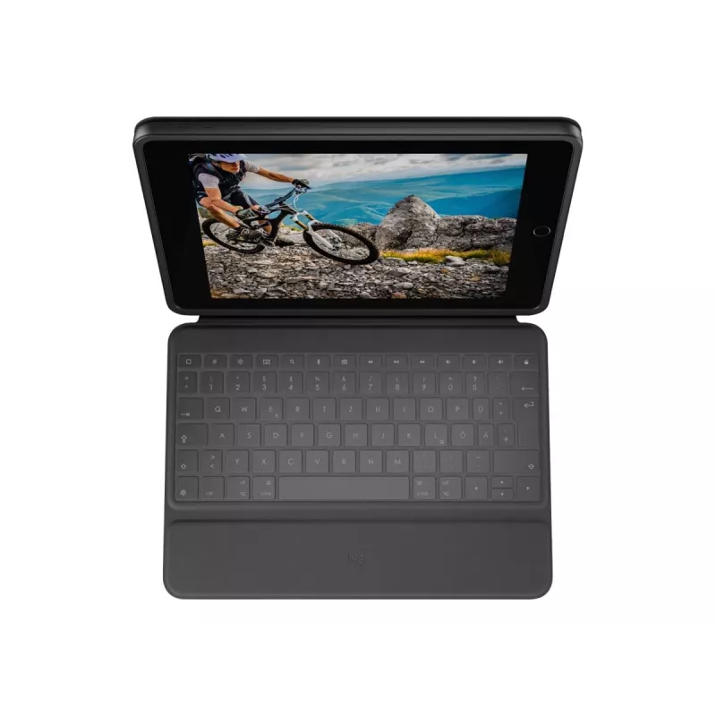Logitech Rugged Folio - QWERTY - Spāņu - 1,8 cm - 1,2 mm - Apple - iPad (10. paaudze) Modelis: A2696 - A2757 - A2777