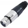 XLR 5-pin connector Omnitronic 30208425, Melns, 5-pin female panel/line connector