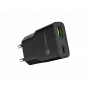 Strāvas adapteris NATEC Ribera NUC-2377 — 1×USB-A, 1×USB-C, 3 A izeja