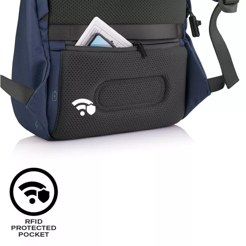 Ikdienas mugursoma XDDESIGN Bobby Soft ar 15,6 collu klēpjdatora nodalījumu, 16 l, tumši zila, PET