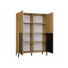 KAMARO 4DK plāns/GŁ ozols ARTISAN DISPLAY CABINET