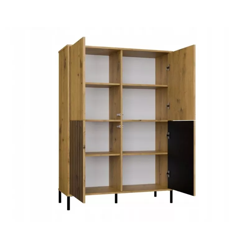 KAMARO 4DK plāns/GŁ ozols ARTISAN DISPLAY CABINET