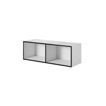 Cama Meble uzglabāšanas skapis ROCO RO2 1120×370×370 mm atvērts balts/melns novietojams uz grīdas