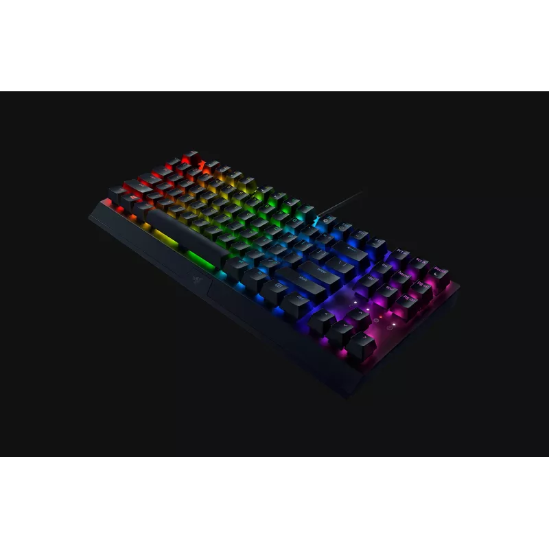 Mehāniskā spēļu tastatūra Razer MelnsWidow V3 Tenkeyless — vadu, RGB LED apgaismojums