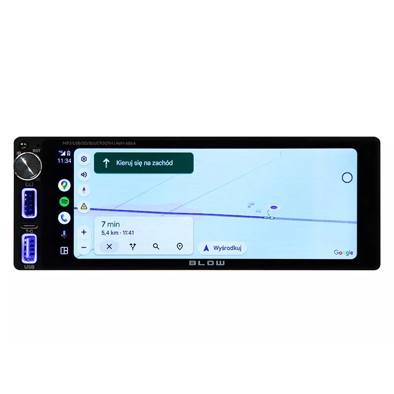 Auto radio AVH-686A 1DIN 7 collas RDS MP3/USB/micro SD/BLUETOOTH
