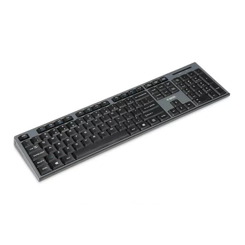 IBOX Desktop Kit Pro bezvadu tastatūra un pele, QWERTY pilna izmēra 104 taustiņi, 2,4 GHz, 1200 DPI, melna