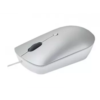 Vadu optiskā pele piemērota abām rokām Lenovo 540 USB Type-C, 3 DPI režīmi, pelēka, 4 pogas, 1,8 m kabelis