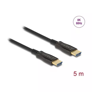 DeLOCK HDMI kabelis 5m A tipa standarta vīrišķais vīrišķais 48 Gbit/s melns