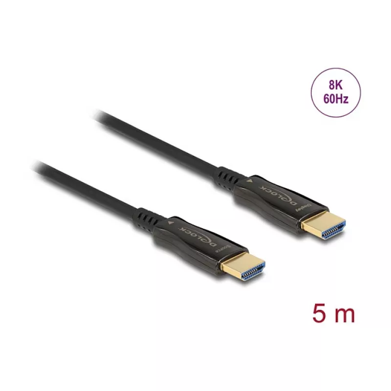 DeLOCK HDMI kabelis 5m A tipa standarta vīrišķais vīrišķais 48 Gbit/s melns