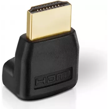 HDMI adapteris helos BASIC 302028 — HDMI vīr. pret siev., leņķveida, atbalsta 1080p