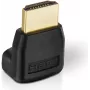HDMI adapteris helos BASIC 302028 — HDMI vīr. pret siev., leņķveida, atbalsta 1080p