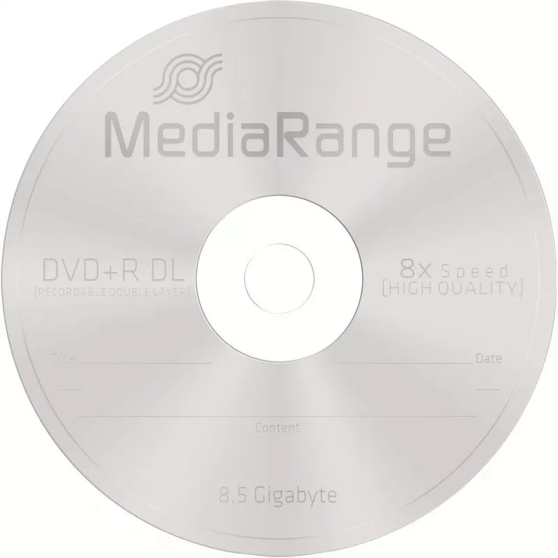 DVD+R DL MediaRange MR465 8.5 GB 5 gab.
