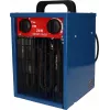 Ventilatora elektriskais telpu sildītājs BLAUPUNKT EH7010 — 2000 W, nerūsējošā tērauda elements, IPX4, grīdas lietošana, līdz 22 m², melns/zils/sarkans