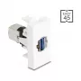 Keystone modulis DELOCK 90910 — plakans USB A savienotājs, balts, 45×22.5×42.6 mm