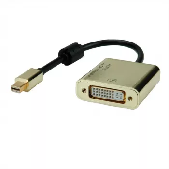 Video kabeļa adapteris ROLINE 12.03.3176 Mini DisplayPort uz DVI-D 0,1 m