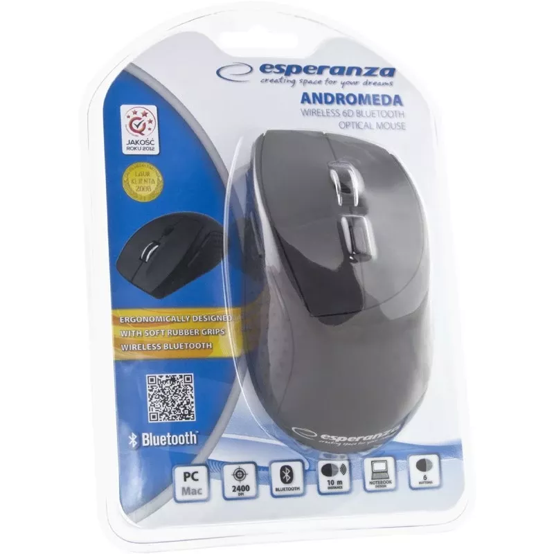 Esperanza EM123K pele Labroču Bluetooth 2400 DPI