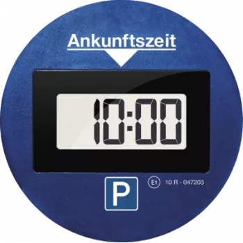 Elektroniskais stāvvietas pulkstenis Needit Park Lite One — zils, ABS/PMMA, CR‑2450 3 V, 100×100×18 mm