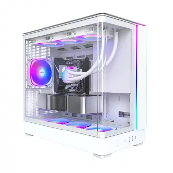PC Case Montech KING 15 PRO balta — Micro ATX / Mini-ITX, Midi Tower