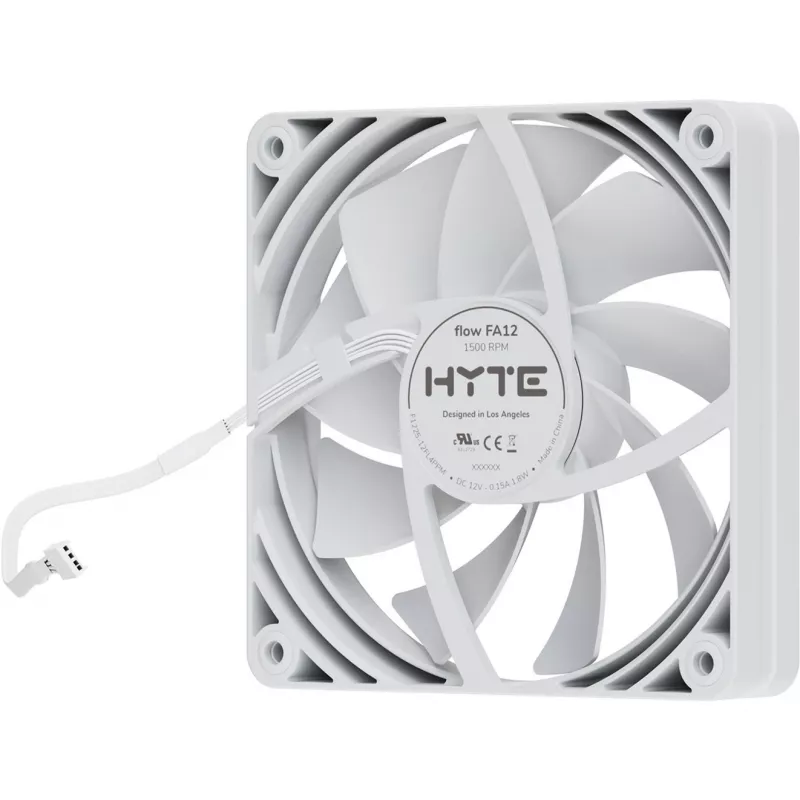 120 mm korpusa ventilatori HYTE FA12, balti, 4-gab. komplekts — 120 mm, balti, modelis FA12
