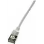 LogiLink SlimLine - komutācijas kabelis - RJ-45 (M) uz RJ-45 (M) - 1 m - SSTP, PiMF - CAT 6a - ekranēts, bez halogēna, formēts, nesapinams - pelēks, RAL 7035
