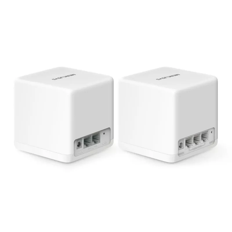 MESH sistēma MERCUSYS Halo H60X (2 gab.) divjoslu Wi‑Fi 6, 1500 Mbps, līdz 350 m², 2x LAN, iekšējās antenas, balta