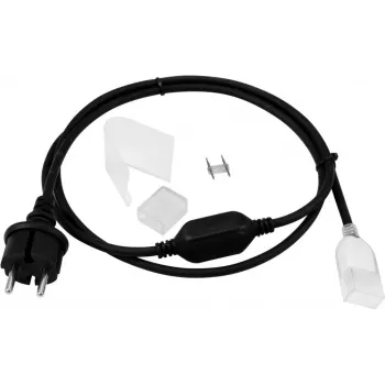 EUROLITE LED Neon Flex 230V plānā kabeļa ar spraudni modelis 50499815 — elastīga LED neona sloksne, 230V tīkla pieslēgums